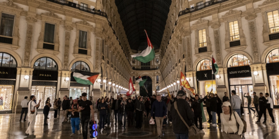 İtalya’da İsrail’e Karşı Eş Zamanlı Protesto!